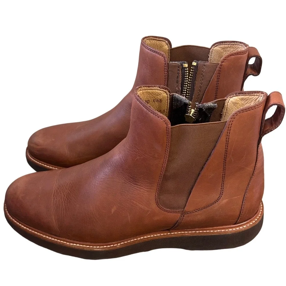 Samuel Hubbard Men's 24 Seven Chelsea Boots in Whiskey US 9 Full Grain Leather